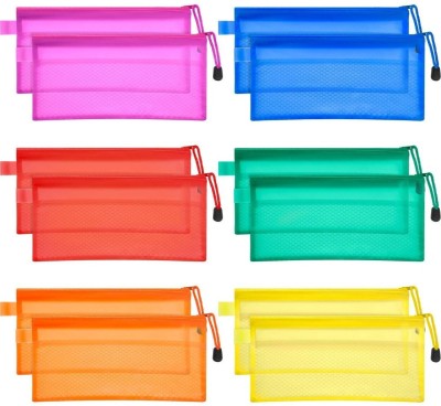 DIY Crafts Plastic File bag(Set Of 12, Multicolor)