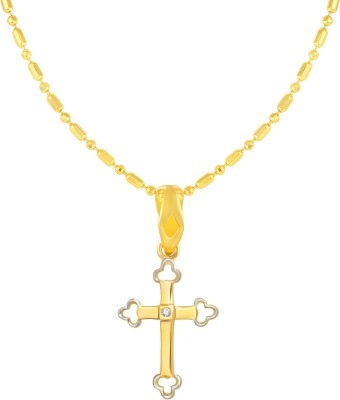 Netra Fashion Jewellery Christian holy Cross locket For Women, Girls, Men, Boys Gold-plated Cubic Zirconia Brass Locket Set