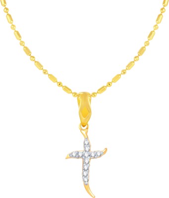 Netra Fashion Jewellery Christian Jesus Christ Cross Pendant For Women, Girls, Men, Boys Gold-plated Cubic Zirconia Brass Pendant Set