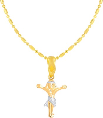 Netra Fashion Jewellery Religious Holy Jesus Cross Shaped locket For Women, Girls, Men, Boys Gold-plated Cubic Zirconia Brass Locket Set