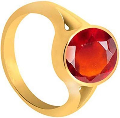 CLEAN GEMS Natural Certified Hessonite (Gomed) 9.25 Ratti or 8.5 Carat Alloy Ring