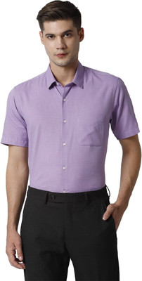 PETER ENGLAND Men Self Design Formal Purple Shirt