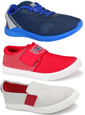 World Wear Footwear Combo Pack of 3 Casual Loafer Sneakers Shoes Casuals...
