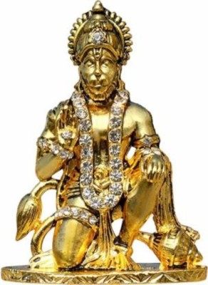 SHIVAYE COLLECTION Hanuman Car Dashboard Status Idol Bhagwan Hanuman Spiritual Puja Vastu Figurine - Religious Murti Pooja Gift Item / Temple / Home Decorative Showpiece  -  10 cm(Brass, Multicolor)