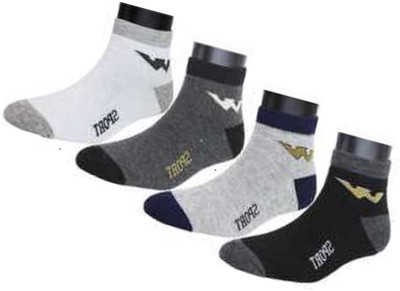 RAJAVI Men & Women Color Block Ankle Length(Pack of 4)