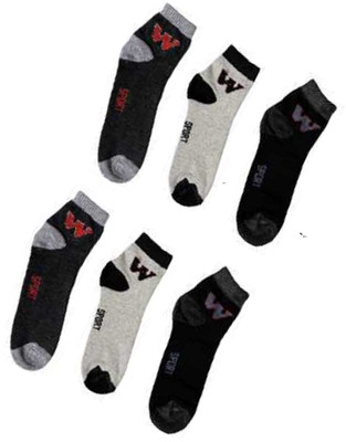 RAJAVI Men & Women Color Block Ankle Length(Pack of 6)