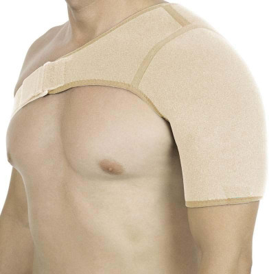 Witzion Shoulder Support Adjustable Shoulder Brace Neoprene Beige Left Shoulder Support(Beige)