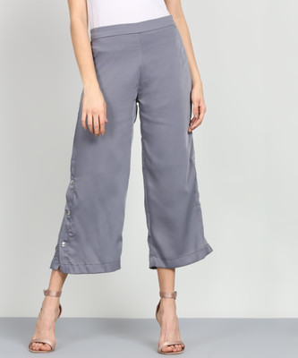 Tokyo Talkies Regular Fit Women Grey Trousers