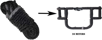 JCTEK G2786 Leg Guard Bike Crash Guard Rope (28 Meter) Black(Royal Enfield)