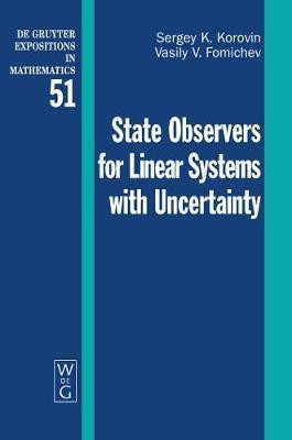 State Observers for Linear Systems with Uncertainty(English, Electronic book text, Korovin Sergey K.)