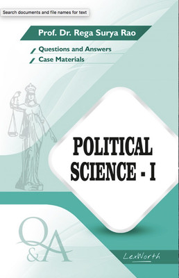 Political Science - I (Questions and Answers)(English, Paperback, Prof Dr Rega Surya Rao)