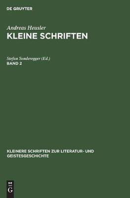 Kleinere Schriften zur Literatur- und Geistesgeschichte Kleine Schriften(German, Hardcover, unknown)