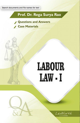 Labour Law - I (Questions and Answers)(English, Paperback, Prof Dr Rega Surya Rao)