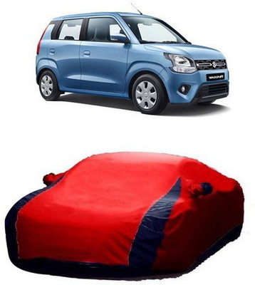 VIRMANG Car Cover For Maruti Suzuki WagonR (With Mirror Pockets)(Red)