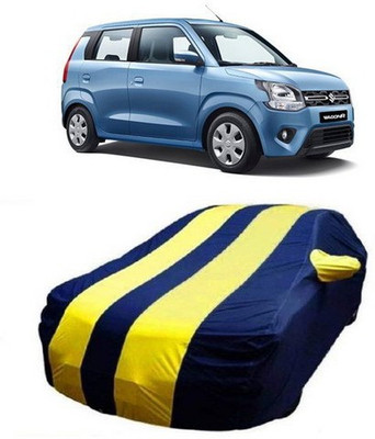 VIRMANG Car Cover For Maruti Suzuki WagonR (With Mirror Pockets)(Yellow)