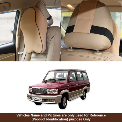 Oshotto Beige Fabric Car Pillow Cushion for Toyota(Rectangular, Pack of 1)