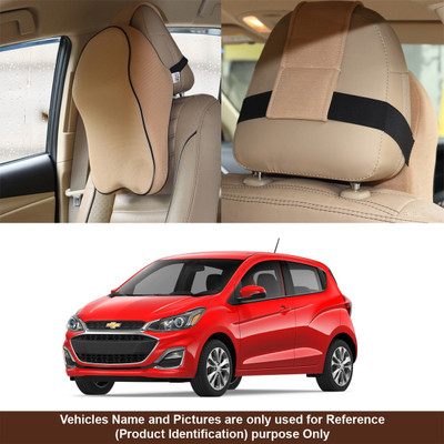 Oshotto Beige Fabric Car Pillow Cushion for Chevrolet(Rectangular, Pack of 1)