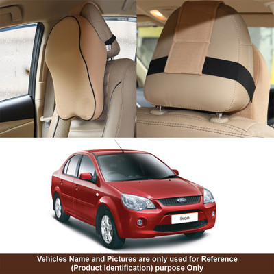 Oshotto Beige Fabric Car Pillow Cushion for Ford(Rectangular, Pack of 1)