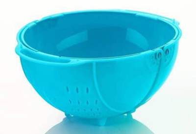 Itouch Enterprise Plastic Fruit & Vegetable Basket Colander(Blue Pack of 1)