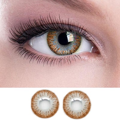 Gold Look Monthly Disposable(0.0, Colored Contact Lenses, Pack of 2)