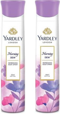 Yardley London London Women Morning Dew 150ML Each (Pack of 2) Deodorant Spray Body Spray  -  For Women(4 ml)