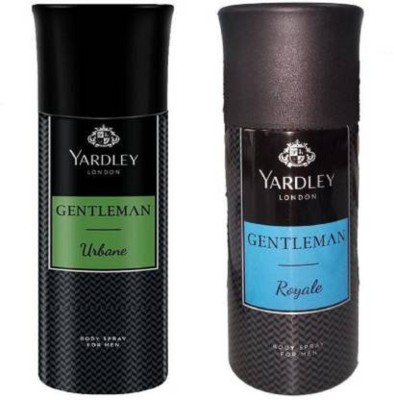 Yardley London Gentleman Royal and Gentleman Urbane Body Spray Body Spray  -  For Men(300 ml, Pack of 2)