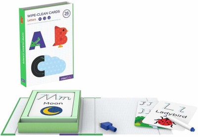 Webby Digital Letters Write and Wipe Activity Cards(Multicolor)