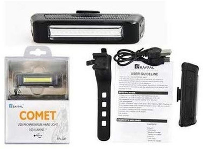 ZIGLY Rechargeable 4 LED Waterproof Bicycle Rear Tail Light 3 Mode LED Rear Break Light(Black)