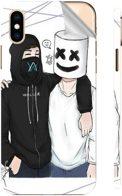 Snooky Apple iPhone XS Max Mobile Skin(White)