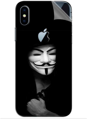 Snooky Apple iPhone X Mobile Skin(Black)