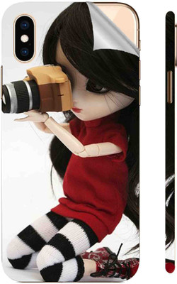 Snooky Apple iPhone XS Max Mobile Skin(White)