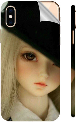 Snooky Apple iPhone XS Max Mobile Skin(Black)