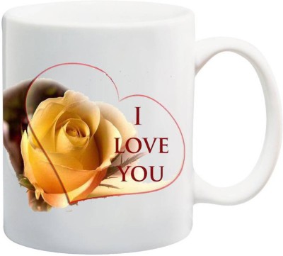 Kesri Gifts I Love You Theme(valent-mug-0885) Ceramic Coffee Mug(325 ml)