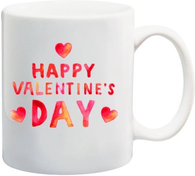 Kesri Gifts Happy Valentine's Day Theme(valent-mug-1374) Ceramic Coffee Mug(325 ml)