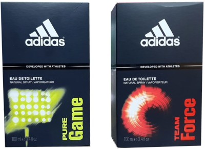 ADIDAS PURE GAME, TEAM FORCE (PACK OF 2) Eau de Toilette  -  200 ml(For Men & Women)