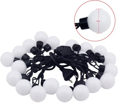 SILVOSWAN 20 LEDs 4.98 m Multicolor Steady Ball Rice Lights(Pack of 1)