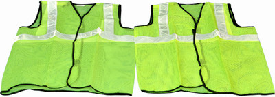 Ladwa Reflective Jackets -Pack of 2 - Green Safety Jacket(Green)