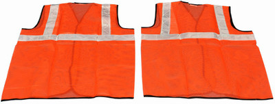 Ladwa Reflective Jackets -Pack of 2 - Orange Safety Jacket(Orange)