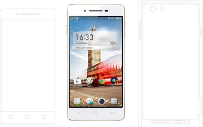 Mudshi Front and Back Screen Guard for Oppo R1 (R829T)(Pack of 1)