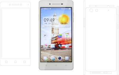 Mudshi Front and Back Screen Guard for Oppo R1S(Pack of 1)
