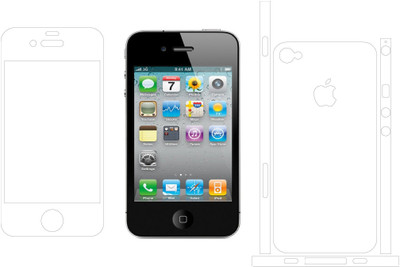 MudShi Front and Back Screen Guard for Apple iPhone 4(Pack of 1)