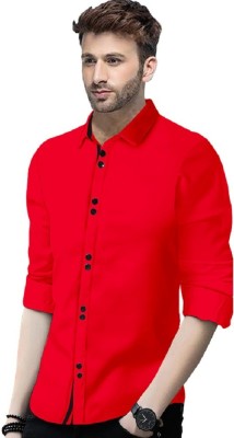 X-MEN Men Solid Casual Red Shirt