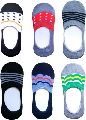 jannat fashion Women Printed, Striped Peds/Footie/No-Show(Pack of 6)