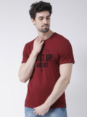 FRISKERS Graphic Print Men Round Neck Maroon T-Shirt