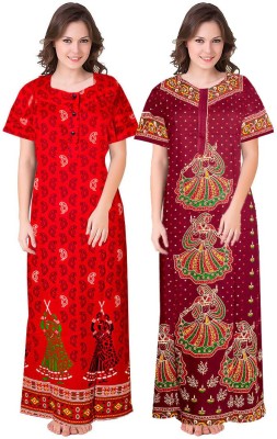 JWF Women Nighty Set(Multicolor)