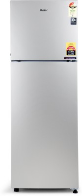 Haier 258 L Frost Free Double Door 3 Star Convertible Refrigerator  (Grey Steel, HEF-25TGS)