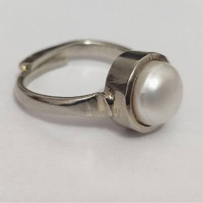 CEYLONMINE pearl / moti silver ring Alloy Pearl Silver Plated Ring