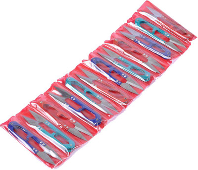 uniquemart 12pc Thread Cutter, Mini Scissor, Stainless Steel Blade Cutter Scissors(Set of 12, Multicolor)