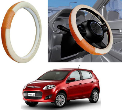 Auto Kite Steering Cover For Fiat Palio(Camel, Beige, Leatherite)