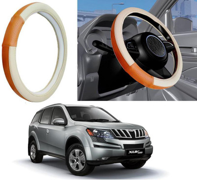 Auto Kite Steering Cover For Mahindra XUV 500(Camel, Beige, Leatherite)